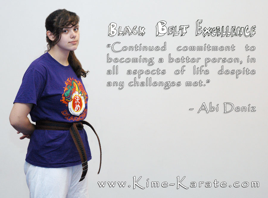Black belt excellence definition abi deniz kime karate kid