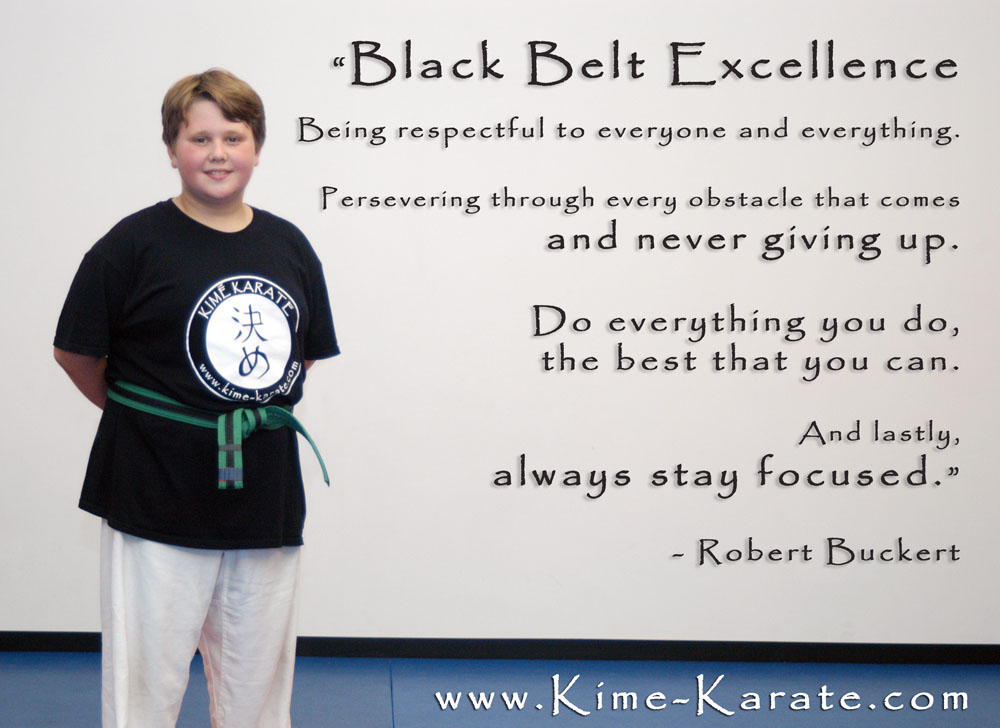 Black Belt Excellence definition by Robert Buckert from Kime Karate in Fairport