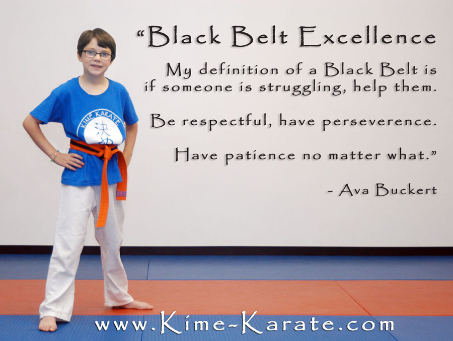 Black Belt Excellence definition Kime Karate Fairport